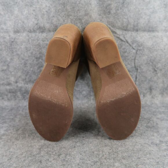 Dolce Vita Shoes Womens 7.5 Bootie Fashion Open Toe Cutout Chunky Heel Olive Zip - Picture 10 of 15